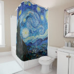 Vincent Van Gogh The Starry Night Duschvorhang<br><div class="desc">Vincent Van Gogh's The Starry Night Detail</div>