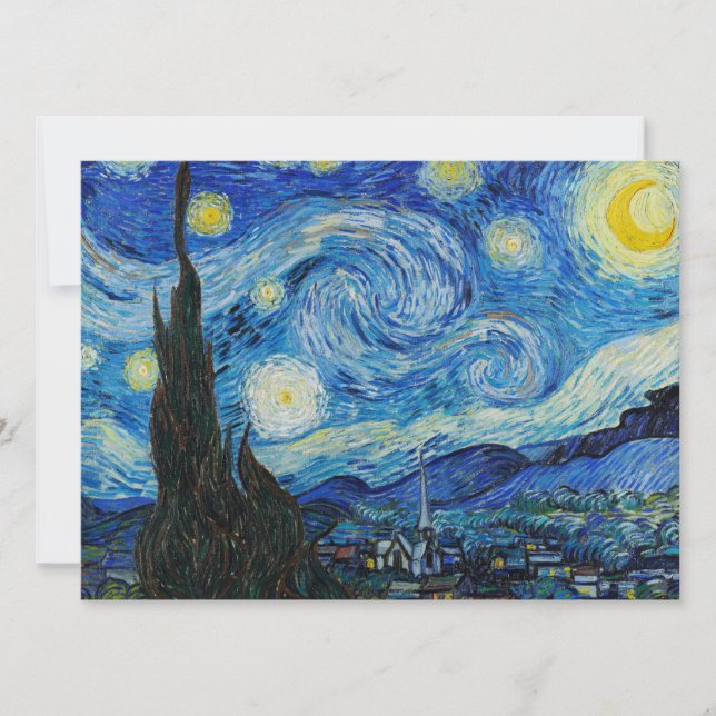 Vincent Van Gogh The Starry Night Einladung (Vorderseite)