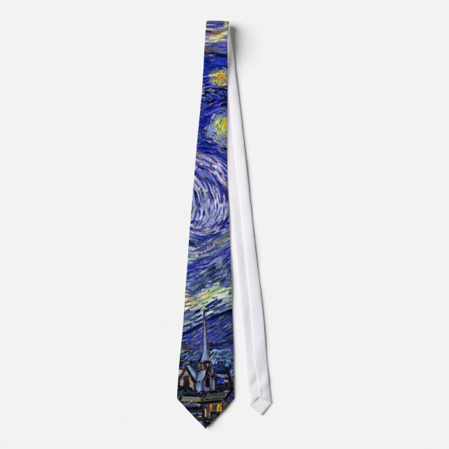 Vincent Van Gogh - The Starry Night Fine Art Krawatte (Vorderseite)