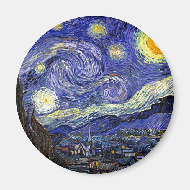 Vincent Van Gogh - The Starry Night Fine Art Magnet (Vorne)
