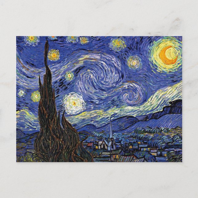 Vincent Van Gogh - The Starry Night Fine Art Postkarte (Vorderseite)