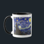 Vincent Van Gogh - The Starry Night Fine Art Tasse<br><div class="desc">Vincent Van Gogh's The Starry Night. Das Öl auf Leinwand aus dem Jahr 1889, die Starry Night wurde gemalt, während Van Gogh im Asyl in Saint-Remy, Frankreich, und gilt als eines seiner besten Meisterwerke. Obwohl es sich um eine Nachtszene handelt, wurde es tagsüber bemalt und repräsentiert den Ausblick aus dem...</div>