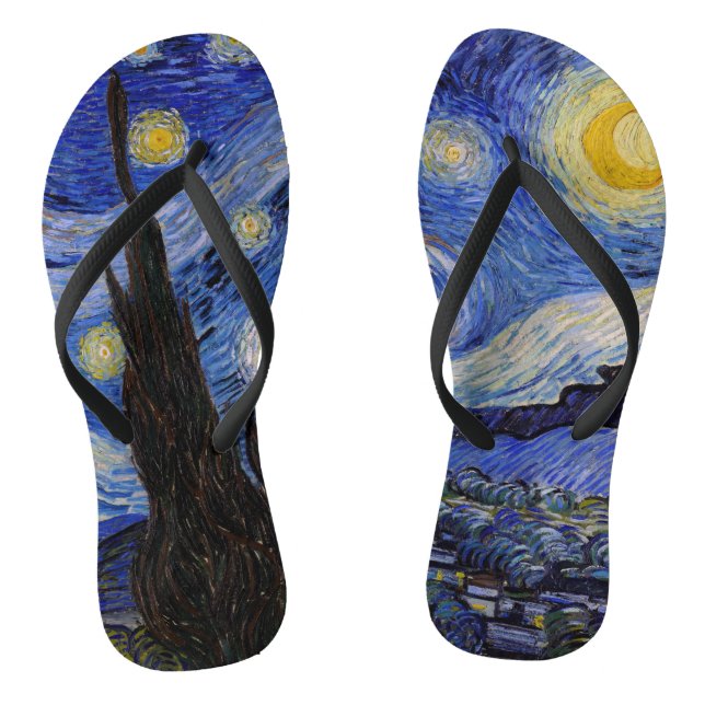 Vincent Van Gogh - The Starry night Flip Flops (Fußbett)