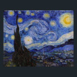 Vincent Van Gogh - The Starry night Fotodruck<br><div class="desc">The Starry Night / La nuit etoilee - Vincent Van Gogh im Jahr 1889</div>