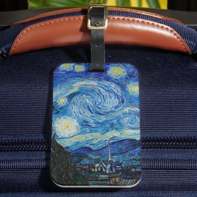 Vincent Van Gogh The Starry Night Gepäckanhänger (Vorderseite Insitu 2)