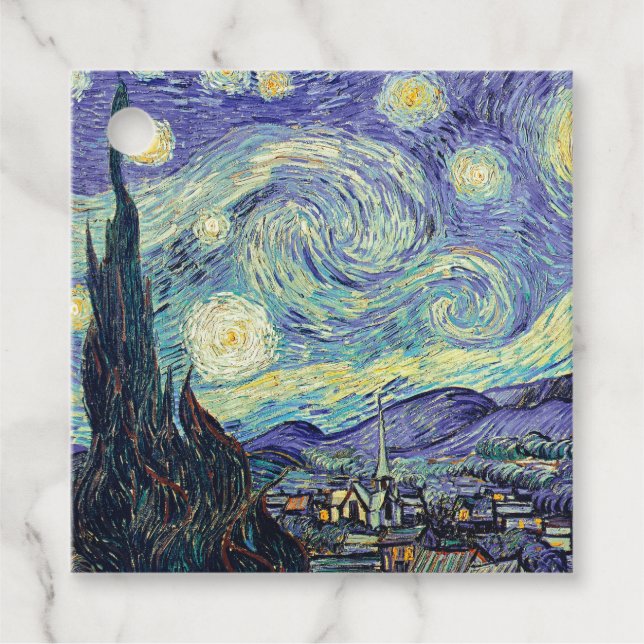 Vincent Van Gogh The Starry Night Geschenkanhänger (Vorderseite)