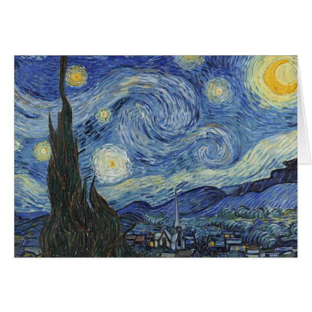 Vincent van Gogh | The Starry Night, Juni 1889 (Vorderseite (Horizontal))