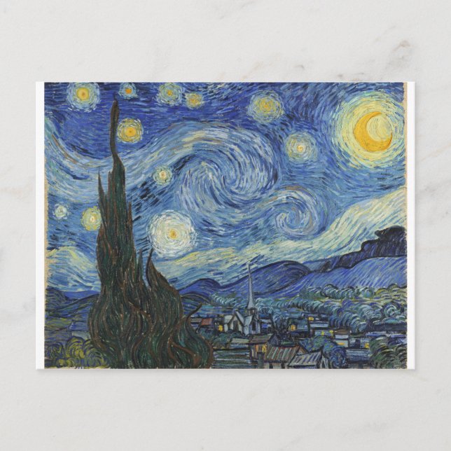 Vincent van Gogh | The Starry Night, Juni 1889 Postkarte (Vorderseite)