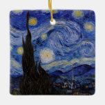 Vincent Van Gogh - The Starry night Keramikornament<br><div class="desc">The Starry Night / La nuit etoilee - Vincent Van Gogh im Jahr 1889</div>