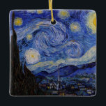 Vincent Van Gogh - The Starry night Keramikornament<br><div class="desc">The Starry Night / La nuit etoilee - Vincent Van Gogh im Jahr 1889</div>
