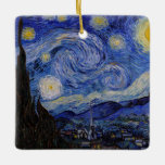 Vincent Van Gogh - The Starry night Keramikornament<br><div class="desc">The Starry Night / La nuit etoilee - Vincent Van Gogh im Jahr 1889</div>
