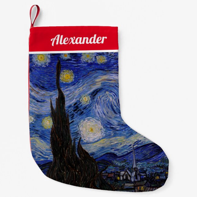 Vincent Van Gogh - The Starry night Kleiner Weihnachtsstrumpf (Vorderseite)