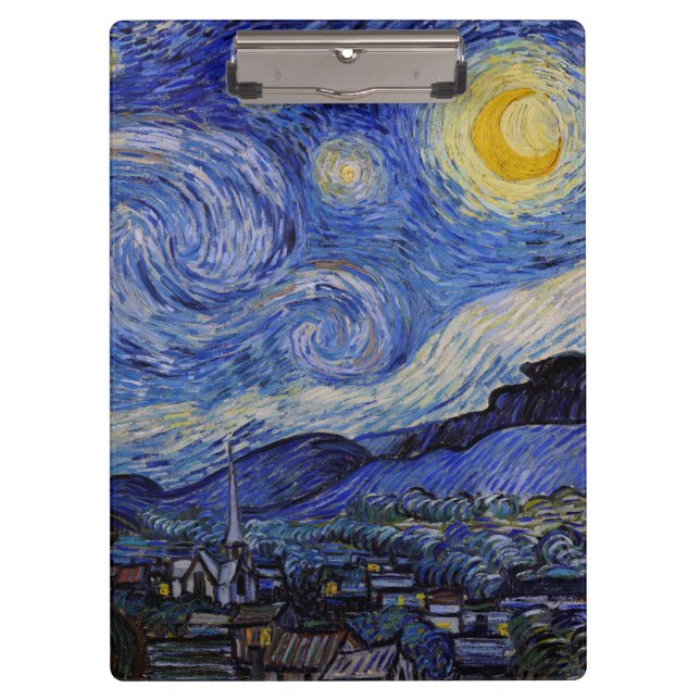 Vincent Van Gogh - The Starry night Klemmbrett (Vorderseite)