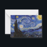 Vincent Van Gogh - The Starry night Mitteilungskarte<br><div class="desc">The Starry Night / La nuit etoilee - Vincent Van Gogh im Jahr 1889</div>