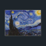 Vincent Van Gogh - The Starry night Mitteilungskarte<br><div class="desc">The Starry Night / La nuit etoilee - Vincent Van Gogh im Jahr 1889</div>
