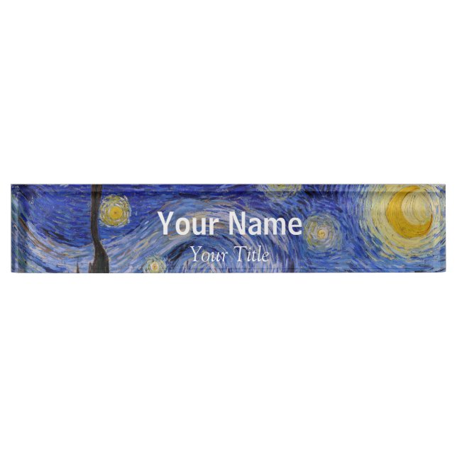 Vincent Van Gogh - The Starry night Namensplakette (Vorderseite)