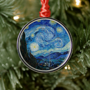 Vincent Van Gogh The Starry Night Ornament Aus Metall