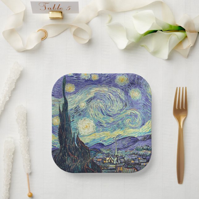 Vincent Van Gogh The Starry Night Paper Teller (Hochzeit)
