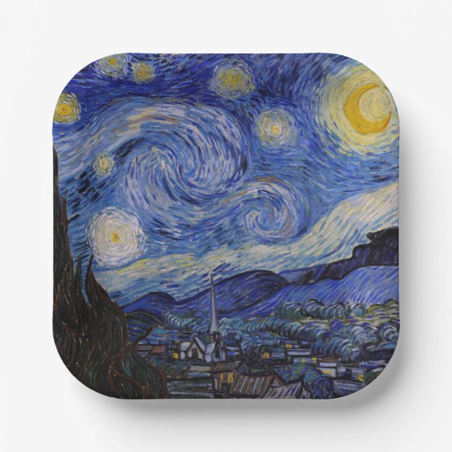 Vincent Van Gogh - The Starry night Pappteller (Vorderseite)