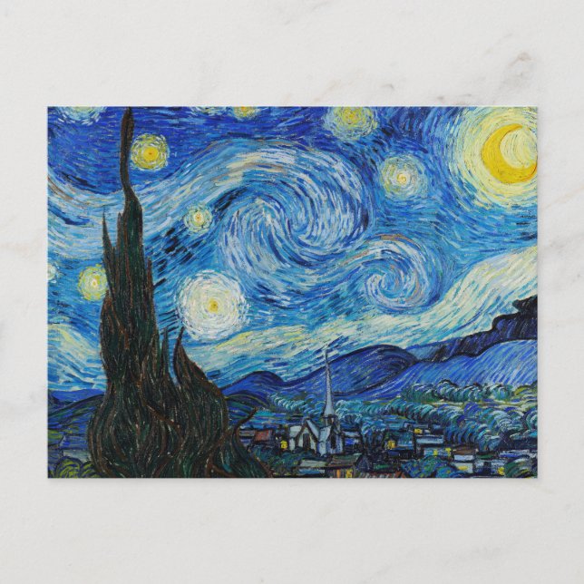 Vincent Van Gogh The Starry Night Postkarte (Vorderseite)