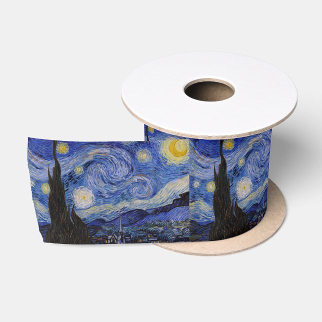 Vincent Van Gogh - The Starry night Satinband (Spule)