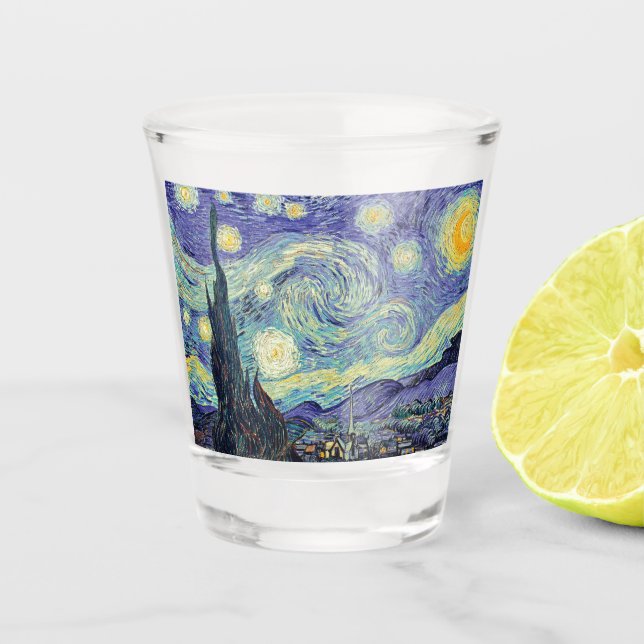 Vincent Van Gogh The Starry Night Schnapsglas (Vorderseite)