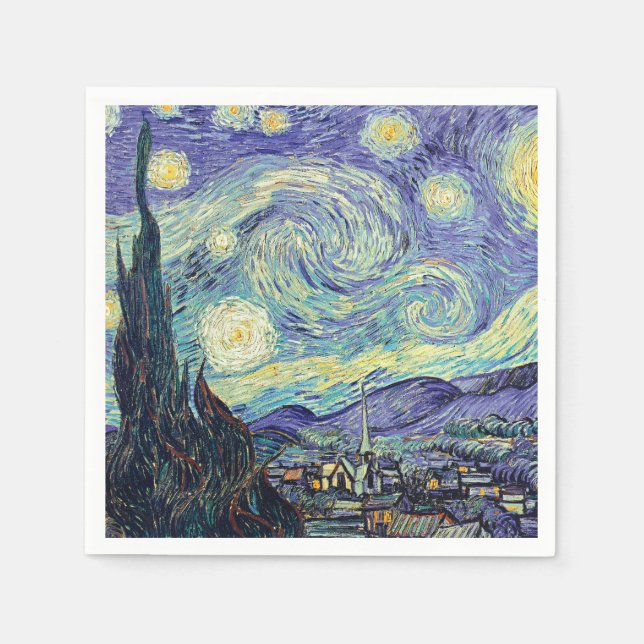 Vincent Van Gogh The Starry Night Serviette (Vorderseite)