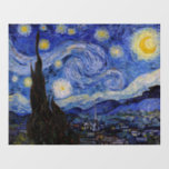 Vincent Van Gogh - The Starry night Wandaufkleber<br><div class="desc">The Starry Night / La nuit etoilee - Vincent Van Gogh im Jahr 1889</div>
