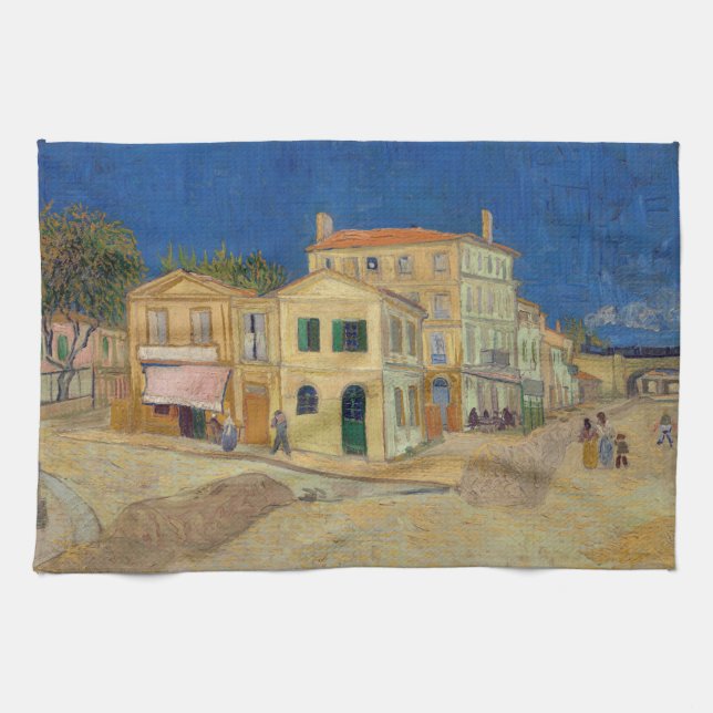 Vincent van Gogh - The Yellow House / The Street Geschirrtuch (Horizontal)
