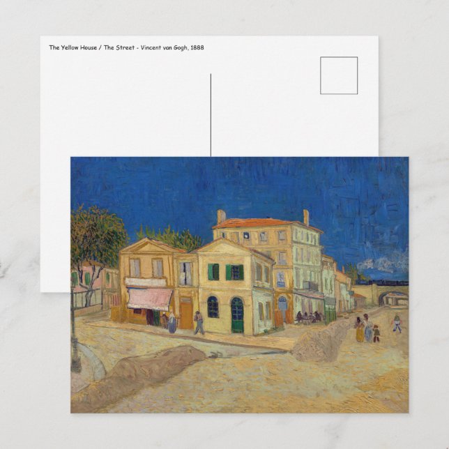 Vincent van Gogh - The Yellow House / The Street Postkarte (Vorne/Hinten)