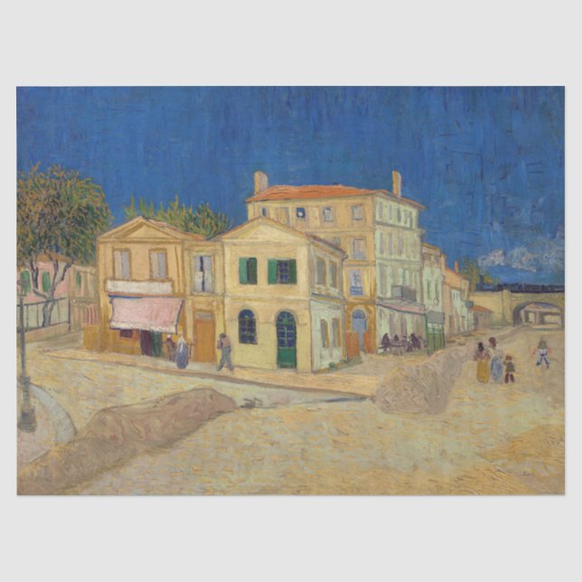 Vincent van Gogh - The Yellow House / The Street Seidenpapier (Vorderseite)