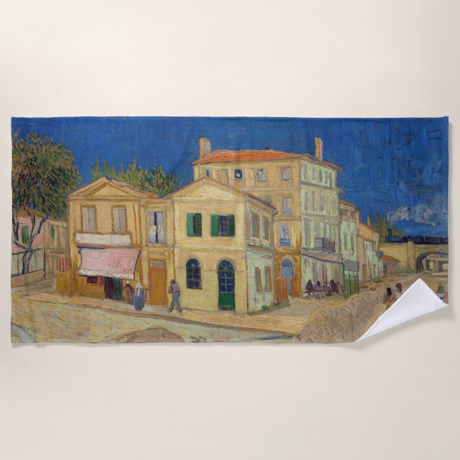 Vincent van Gogh - The Yellow House / The Street Strandtuch (Vorderseite)
