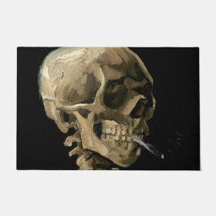 Vincent van Gogh - Totenkopf mit brennender Zigare Fußmatte