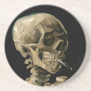 Vincent van Gogh - Totenkopf mit brennender Zigare Getränkeuntersetzer