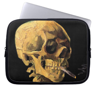 Vincent Van Gogh - Totenkopf mit brennender Zigare Laptopschutzhülle