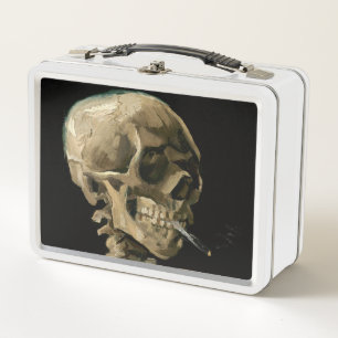 Vincent van Gogh - Totenkopf mit brennender Zigare Metall Brotdose