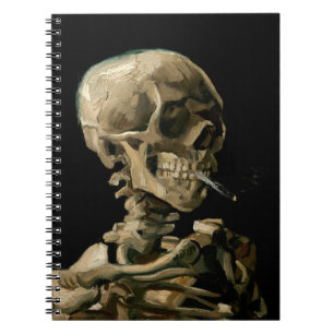 Vincent van Gogh - Totenkopf mit brennender Zigare Notizblock