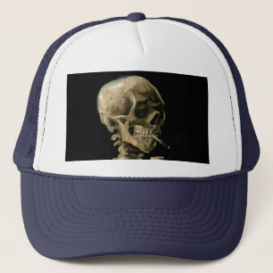 Vincent van Gogh - Totenkopf mit brennender Zigare Truckerkappe