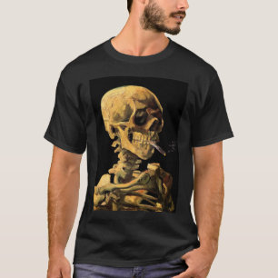 Vincent Van Gogh - Totenschädel mit brennender Zig T-Shirt