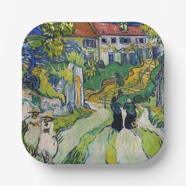 Vincent van Gogh - Treppe bei Auvers Pappteller (Vorderseite)