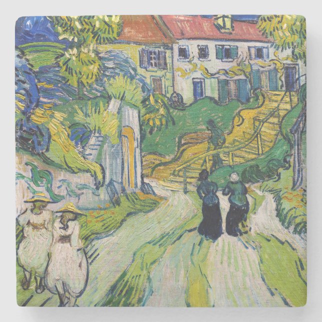 Vincent van Gogh - Treppe bei Auvers Steinuntersetzer (Vorderseite)