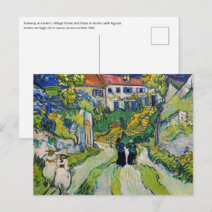 Vincent van Gogh - Treppe in Auvers Postkarte