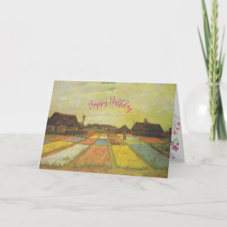Vincent Van Gogh Tulip Fields Carte d'anniversaire