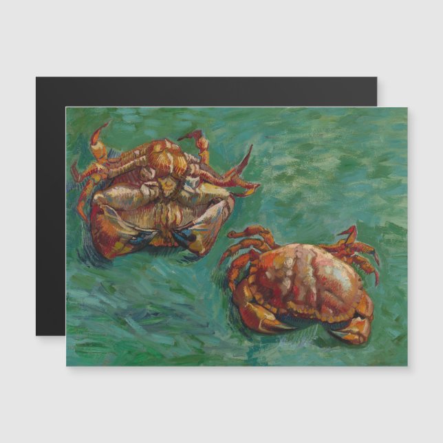 Vincent Van Gogh, Two Crabs Magneteinladung (Vorne/Hinten)