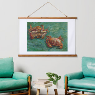 Vincent Van Gogh, Two Crabs Wandteppich Mit Holzrahmen