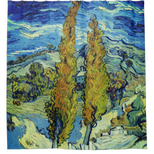 Vincent Van Gogh Two Poplars in Saint-Rémy Duschvorhang