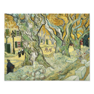 Vincent van Gogh über die Straße Fotodruck