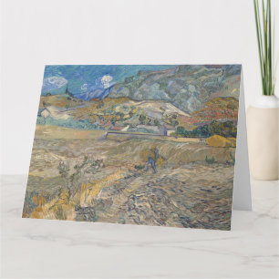Vincent Van Gogh, umzäuntes Feld mit Bauern Karte