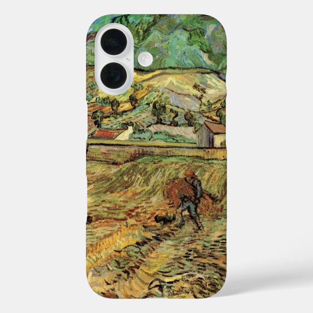 Vincent van Gogh - Umzäuntes Weizenfeld w Bauernho iPhone 16 Hülle (Rückseite)