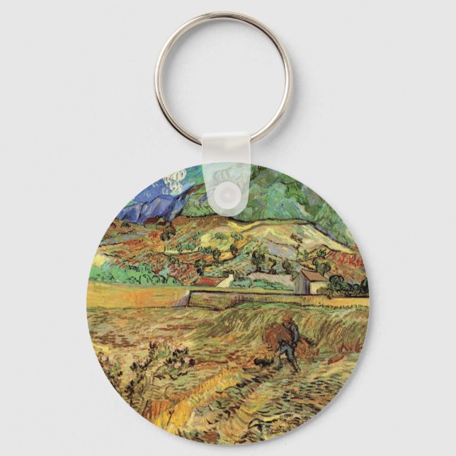 Vincent van Gogh - Umzäuntes Weizenfeld w Bauernho Schlüsselanhänger (Vorderseite)